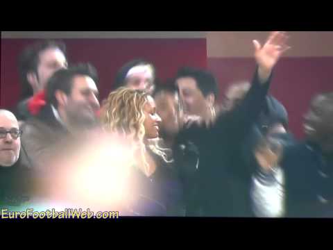 Balotelli dancing at AC Milan vs Barcelona