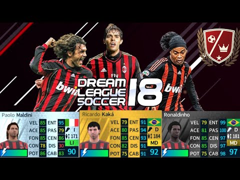 INCREIBLE PLANTILLA LEYENDAS DEL AC MILAN PT1 PARA DREAM LEAGUE SOCCER 2018+HACK DE MONEDAS+DESCARGA