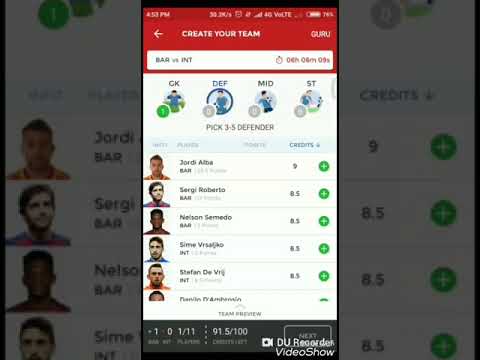 BAR vs INT dream11 team prediction and lineups UEFA Champions League Barcelona vs Inter Milan teams