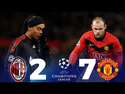 MAN UNITED VS AC MILAN (7-2)? FULL HIGHLIGHT • DUET BECKHAM RONALDINHO HANCUR DITANGAN ROONEY