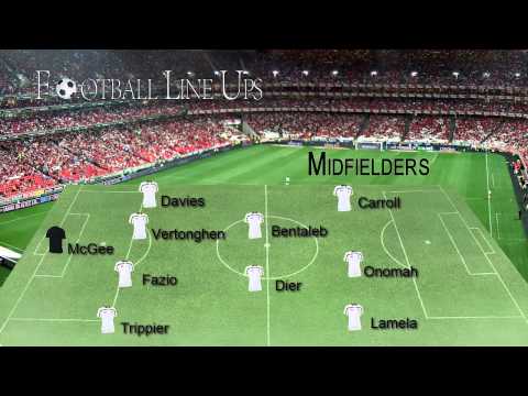 Tottenham 2-0 AC Milan (Tottenham Starting Lineup) Pre Season 2015/2016