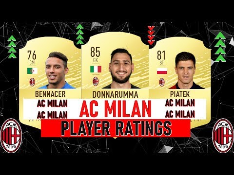 FIFA 20 AC MILAN PLAYER RATINGS ? Ft. Donnarumma, Piatek, Benaccer…