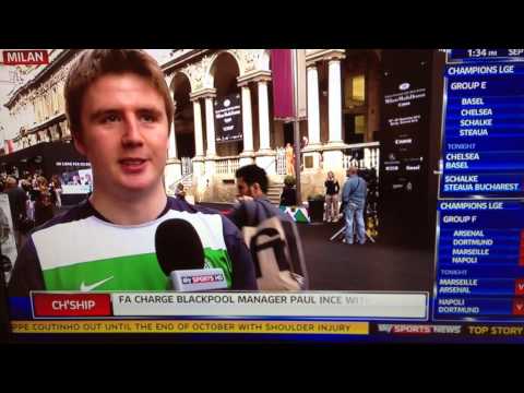 Michael McFarlane live on Sky Sports News again – Milan Vs Celtic – Champions League