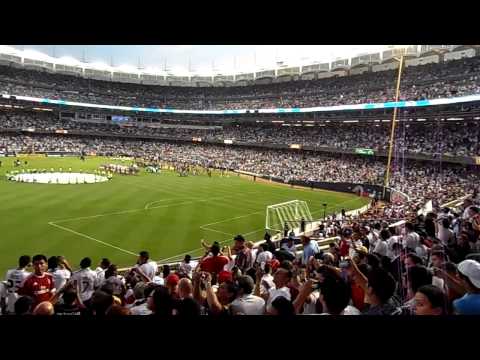 Real Madrid vs A.C Milan  Yankee Stadium Player Entrances