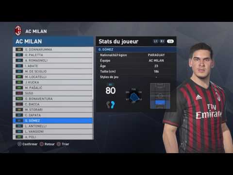 PES 2017 Data Pack 3 : AC Milan New Face